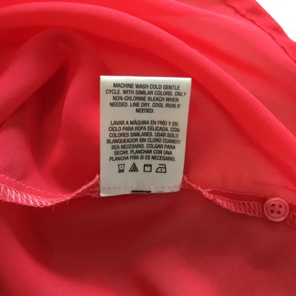 Covington Ladies Gradient Color Change Blouse Comes With Camisole Coral Size L - Picture 7 of 7